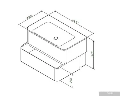 AM.PM тумба под умывальник подвесной Sensation M30FHX0802TF