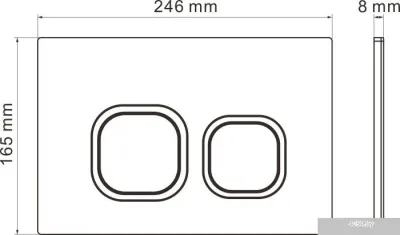 Roxen Cube Bidet One Rimless 6 в 1 StounFix Slim 552245 (кнопка: хром)