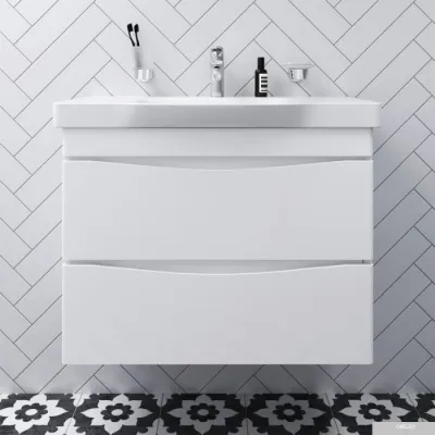 AM.PM Тумба с умывальником Like M80FHX0802WG + M80WCC0802WG