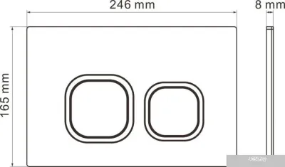 Roxen Cube в комплекте с инсталляцией StounFix Slim 6 в 1 534002 (кнопка: белый глянец)