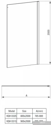 Душевая стенка Deante Hiacynt 80 KQH 032S (хром/прозрачное)