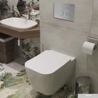 Roxen Cube One Rimless 6 в 1 StounFix Slim 530473 (кнопка: матовая)