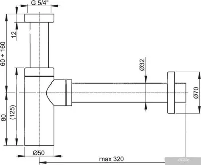 Сифон Alcaplast Design A400