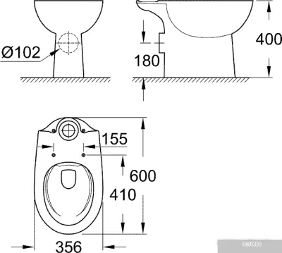Унитаз Grohe Bau 39349000