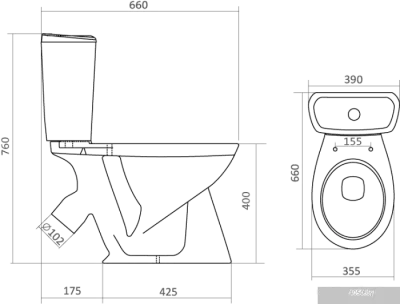 Унитаз Santek Бриз (1WH302138)