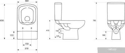 Унитаз Cersanit Colour Clean On 011 KO-COL011-3/5-COn-DL