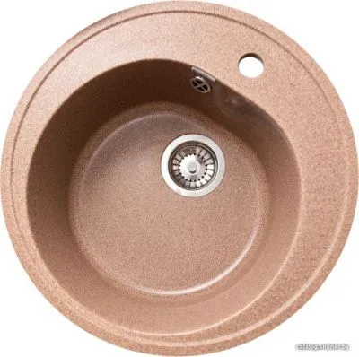 Кухонная мойка GranAlliance G-10 (терракот, без сифона)