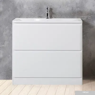 BelBagno Тумба под умывальник Albano-1000-2C-PIA-BL (белый глянец)