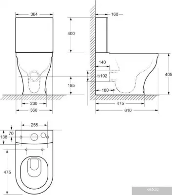 Cezares Giubileo CZR-165-CPR (без бачка, без сиденья)