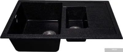 Кухонная мойка GranAlliance G-51 (черный, без сифона)