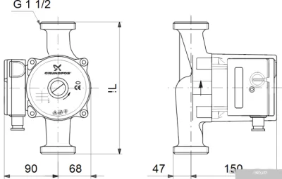 Насос Grundfos UPS 25-100 180