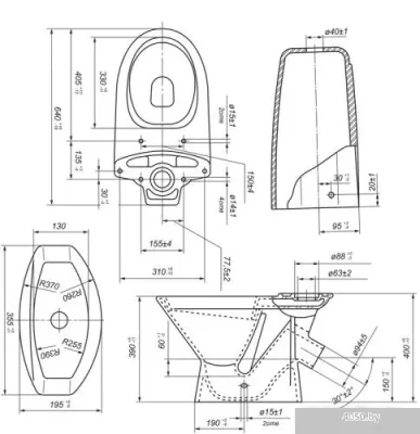 Унитаз Оскольская керамика Милана люкс (мельница)
