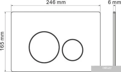 Roxen Antares Bidet в комплекте с инсталляцией StounFix Slim 6 в 1 962282 (кнопка: оружейная сталь)