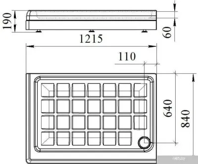 Душевой поддон Radomir 122x84 1-11-0-1-0-012