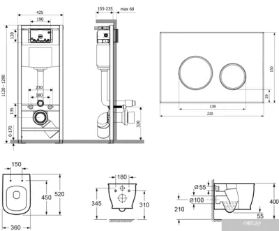 Унитаз Lavinia Boho Relfix Bell Pro Rimless 6 в 1 77040044