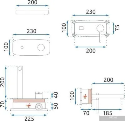 Rea Oval + Box B8860 (черный)