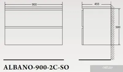BelBagno Тумба под умывальник ALBANO-900-2C-SO-RR