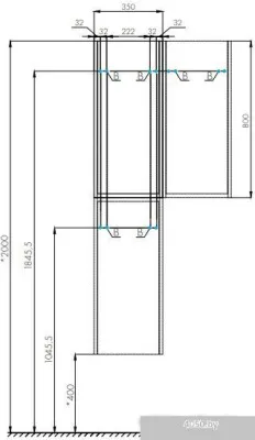 Акватон Шкаф для ванной Марти 1A270203MY010 (белый/дуб эндгрейн)