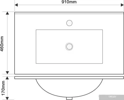 ЗОВ Тумба под умывальник Парма 90 P90LA0MWMC1B-OL90 (аттик/белый матовый/черный)
