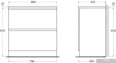 BelBagno Тумба под умывальник Albano-800-2C-PIA-PS (cосна scania)