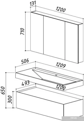 Belux Шкаф с зеркалом Триумф ВШ120 (1, белый глянцевый)