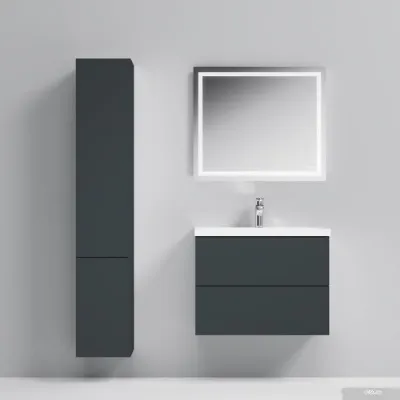 AM.PM Тумба под умывальник Gem 75 M90FHX07522GM (2 ящика, графит)