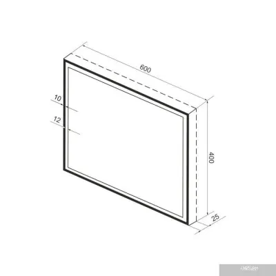 Wellsee Зеркало с фронтальной LED-подсветкой 7 Rays' Spectrum 172201110, 60 х 40 см (с сенсором и ре