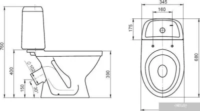 Унитаз Santeri Прайм Стандарт [1.P205.4.S00.00B.F]