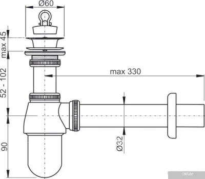 Сифон Alcaplast A437