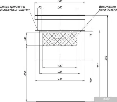 Aquanet Тумба под умывальник Нота 50 287705