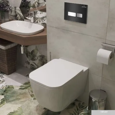 Roxen Cube One Rimless 6 в 1 StounFix Slim 646038 (чёрное стекло)