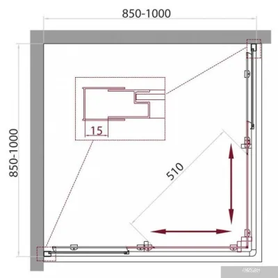 BelBagno UNIQUE-A-2-85/100-M-Cr (матовое стекло)