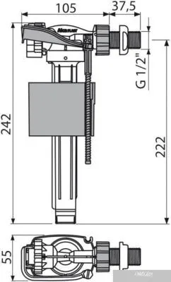 Alcaplast A160-1/2-BL-01