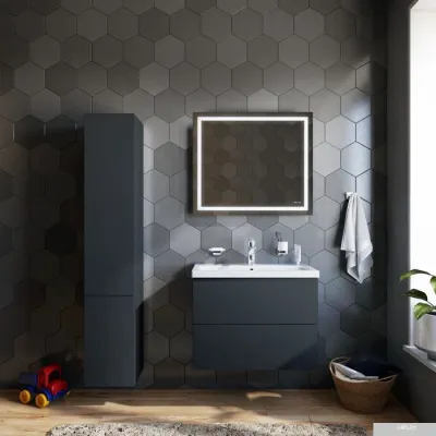 AM.PM Тумба под умывальник Gem 75 M90FHX07522GM (2 ящика, графит)