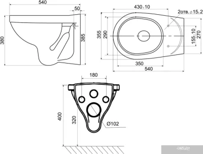 Унитаз Santeri Альфа Стандарт 1.3815.9.S00.00B.0