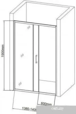 Aquanet SD-1400A 140 (прозрачное стекло)