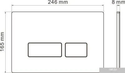 Roxen Cube Bidet One Rimless 6 в 1 StounFix Slim 608961 (кнопка: матовая)