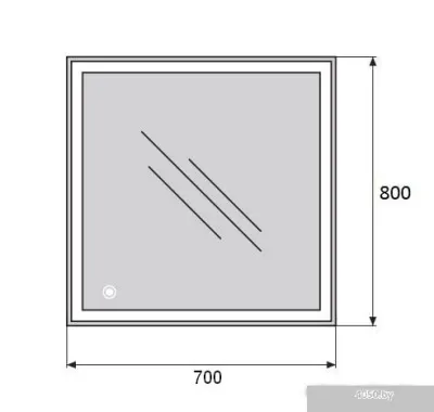 BelBagno Зеркало SPC-GRT-700-800-LED-TCH
