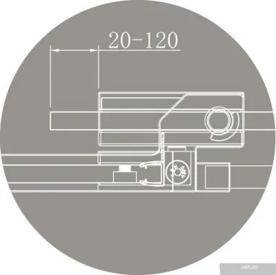 Cezares SLIDER-B-1-100/110-GRIGIO-Cr