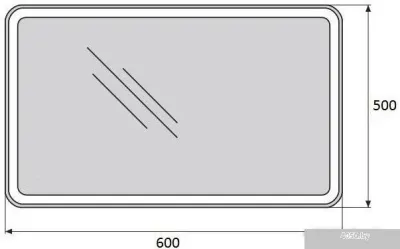 BelBagno Зеркало SPC-MAR-500-600-LED-BTN