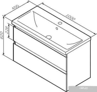AM.PM Тумба под умывальник X-Joy M85AFHX1002WG