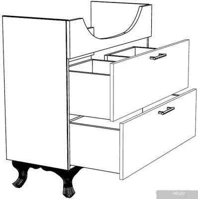 Garda Тумба Alba-17-850 под умывальник Арктик-85 (белый)