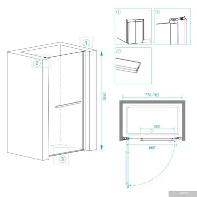 RGW PA-03 41080308-11 80 (хром/прозрачное стекло)