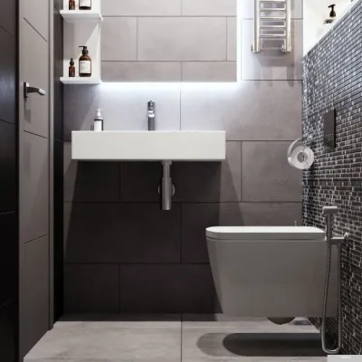 Унитаз Lavinia Boho Relfix Aveo Rimless 6 в 1 77040124 (черный пластик)