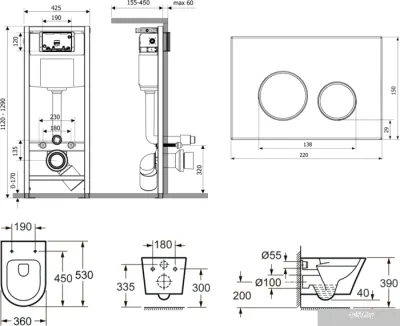 Унитаз Lavinia Boho Relfix Biore Rimless 7 в 1 87050187 (матовый пластик)