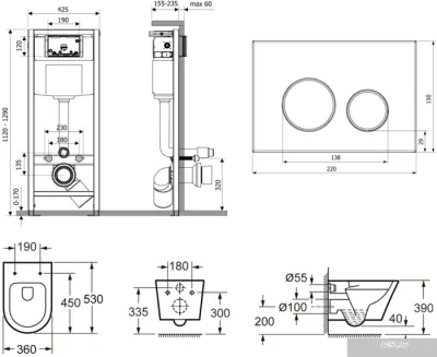 Унитаз Lavinia Boho Relfix Biore Rimless 6 в 1 77040107