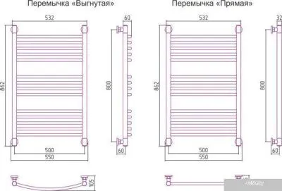 Полотенцесушитель Сунержа Богема+ 800x500 31-0220-8050