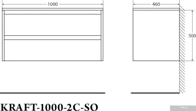 BelBagno Тумба под умывальник Kraft-1000-2C-SO-BO (bianco opaco)