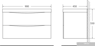 BelBagno Тумба под умывальник Marino-900-2C-SO-RN-P (rovere nature)