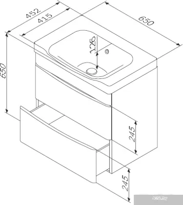AM.PM Тумба под умывальник Like [M80FHX0652WG]